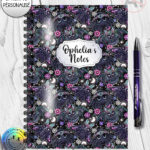 20220 floral creatures gothic notebook 2