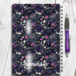 20220 floral creatures gothic notebook 3