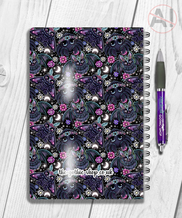 20220 floral creatures gothic notebook 3