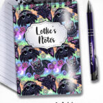 20220 floral creatures gothic notebook 5