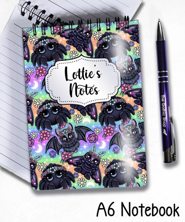 20220 floral creatures gothic notebook 5