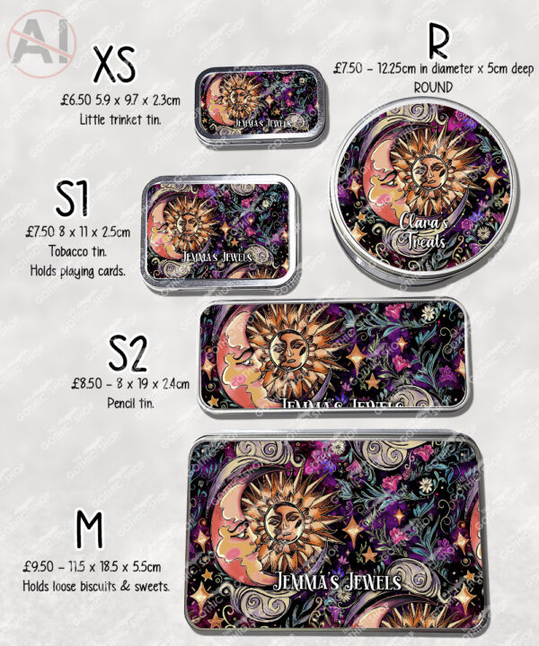 20228 celestial sun moon storage tin 5