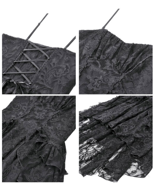 lilith black lace high low corset gothic dress by dark in love