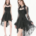 lilith black lace high low corset gothic dress by dark in love