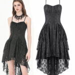lilith black lace high low corset gothic dress by dark in love