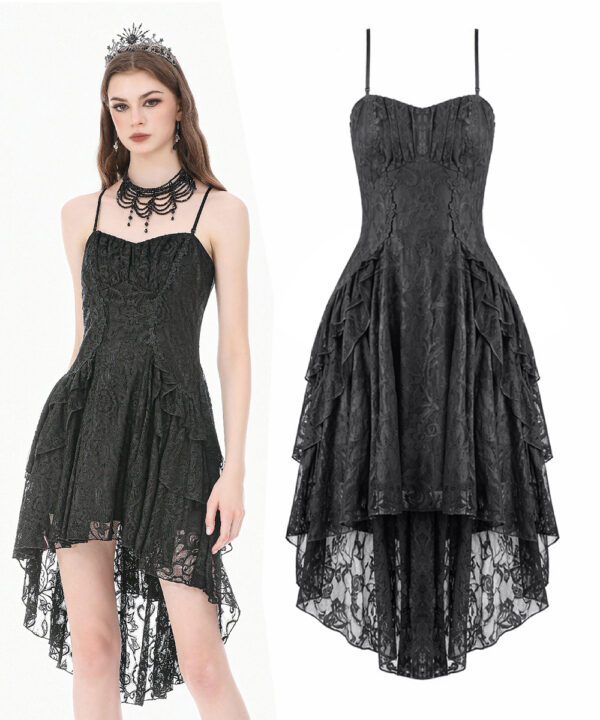 lilith black lace high low corset gothic dress by dark in love