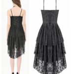 lilith black lace high low corset gothic dress by dark in love