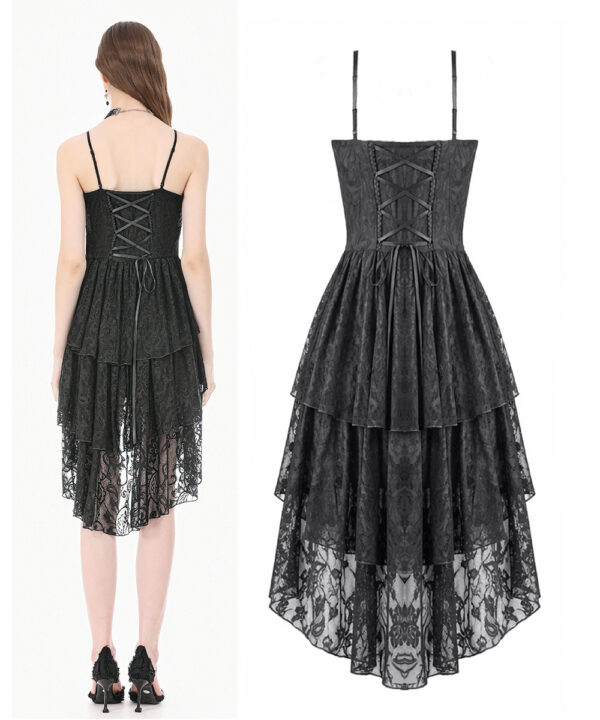 lilith black lace high low corset gothic dress by dark in love