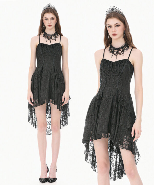 lilith black lace high low corset gothic dress by dark in love