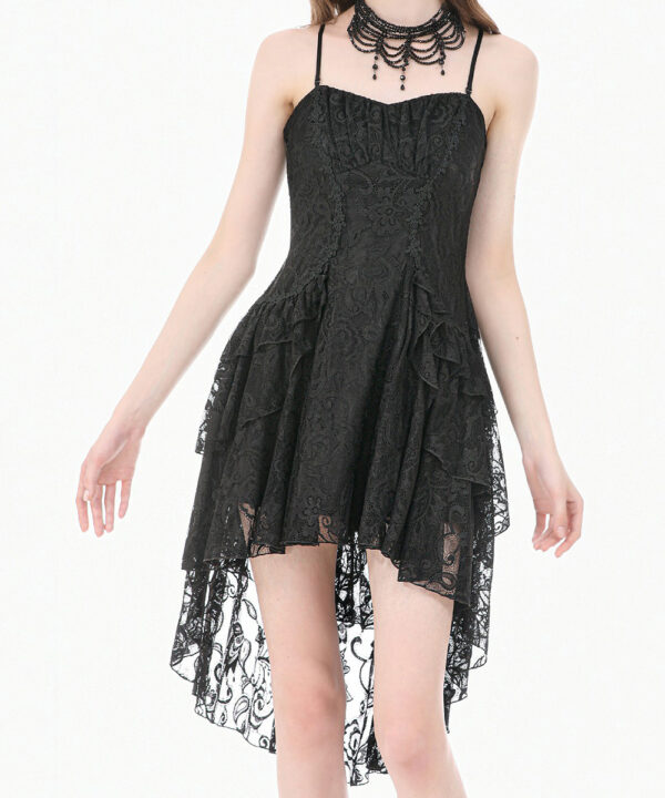 lilith black lace high low corset gothic dress by dark in love