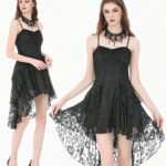 lilith black lace high low corset gothic dress by dark in love