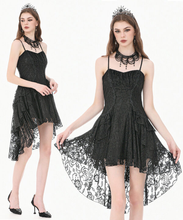 lilith black lace high low corset gothic dress by dark in love