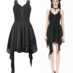 nyx gothic black asymmetrical handkerchief dress by dark in love