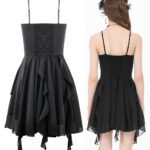 nyx gothic black asymmetrical handkerchief dress by dark in love