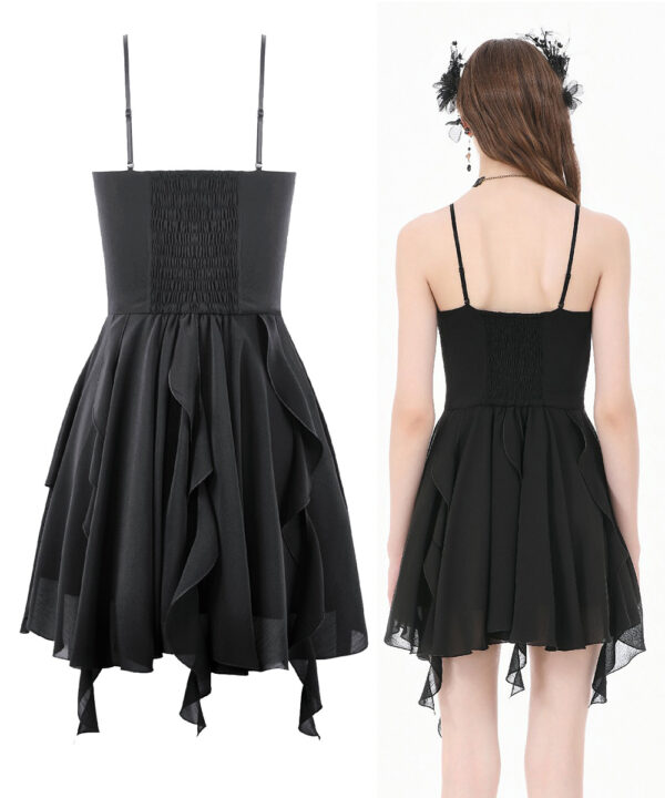 nyx gothic black asymmetrical handkerchief dress by dark in love