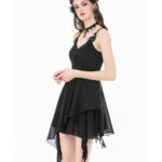 nyx gothic black asymmetrical handkerchief dress by dark in love