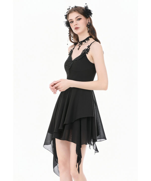 nyx gothic black asymmetrical handkerchief dress by dark in love