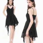nyx gothic black asymmetrical handkerchief dress by dark in love