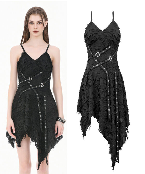 ravenna black distressed lace gothic dress by dark in love