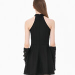 vespera gothic black buckle & harness skater dress by dark in love