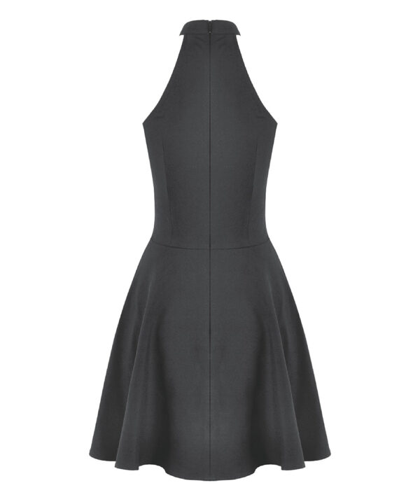 vespera gothic black buckle & harness skater dress by dark in love