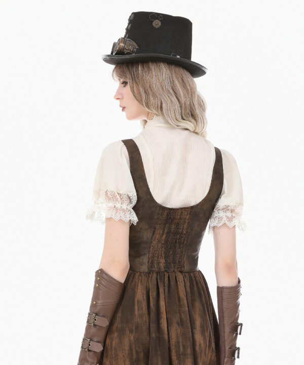 ophelia cream lace & ruffle gothic blouse by dark in love