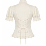 ophelia cream lace & ruffle gothic blouse by dark in love