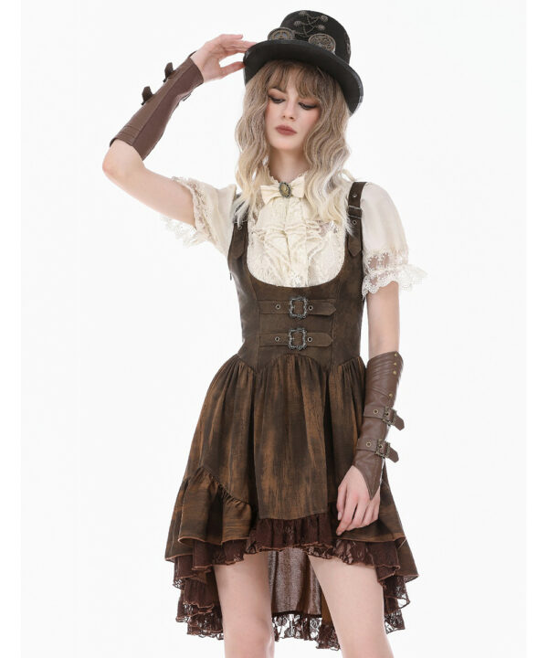 ophelia cream lace & ruffle gothic blouse by dark in love