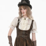 ophelia cream lace & ruffle gothic blouse by dark in love