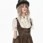 ophelia cream lace & ruffle gothic blouse by dark in love