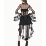 evangeline gothic black sheer lace overlay dress by dark in love