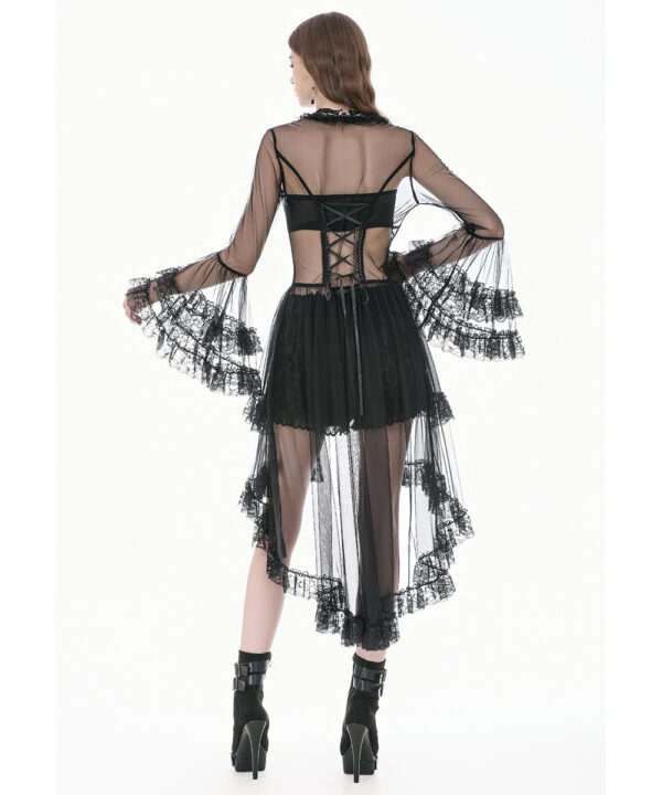 evangeline gothic black sheer lace overlay dress by dark in love