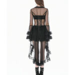 evangeline gothic black sheer lace overlay dress by dark in love