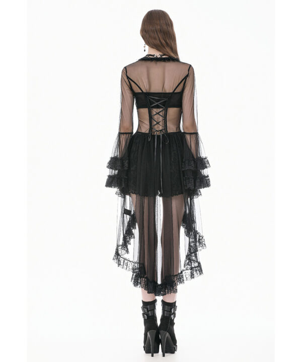 evangeline gothic black sheer lace overlay dress by dark in love