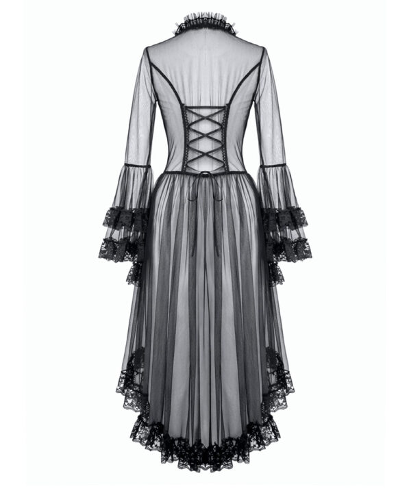 evangeline gothic black sheer lace overlay dress by dark in love