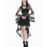 evangeline gothic black sheer lace overlay dress by dark in love