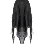 nocturne gothic black lace & mesh witchy skirt