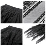 nocturne gothic black lace & mesh witchy skirt
