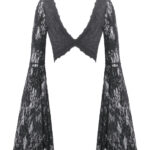nocturne gothic black lace bell sleeve top by dark in love