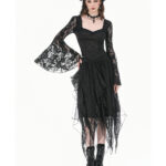 nocturne gothic black lace bell sleeve top by dark in love