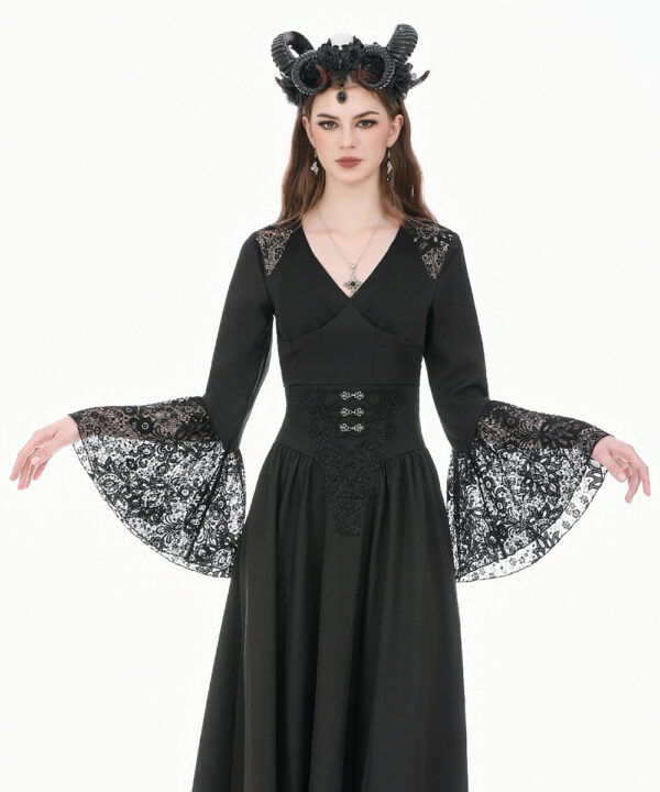 ravenna gothic black lace bell sleeve top by dark in love