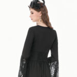 ravenna gothic black lace bell sleeve top by dark in love
