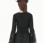ravenna gothic black lace bell sleeve top by dark in love