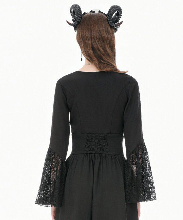 ravenna gothic black lace bell sleeve top by dark in love