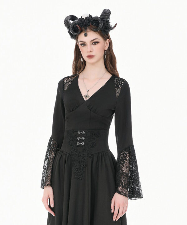 ravenna gothic black lace bell sleeve top by dark in love