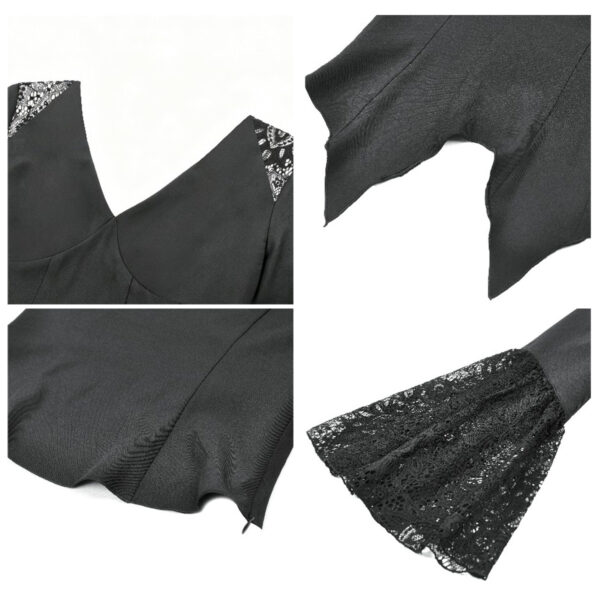 ravenna gothic black lace bell sleeve top by dark in love