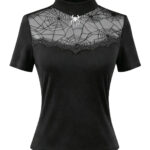 spydee gothic black spiderweb top with spider charm by dark in love