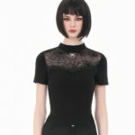 spydee gothic black spiderweb top with spider charm by dark in love