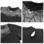 spydee gothic black spiderweb top with spider charm by dark in love