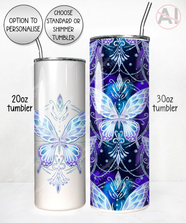 20270 whimsical butterfly personalised tumbler 3